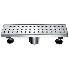 Dawn LMI120304 - Shower linear drain--14G, 304type stainless steel, polished, satin finish: 12''Lx3'