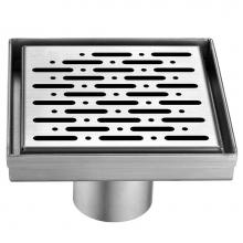 Dawn LRO050504 - Shower square drain--14G, 304type stainless steel, polished, satin finish: 5''Lx5'&