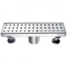Dawn LTS120304 - Shower linear drain--14G, 304type stainless steel, polished, satin finish: 12''Lx3'