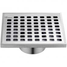 Dawn SBE050504 - Shower square drain--9G, 304type stainless steel, polished, satin finish: 5''Lx5'&a