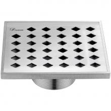 Dawn SMI050504 - Shower square drain--9G, 304type stainless steel, polished, satin finish: 5''Lx5'&a