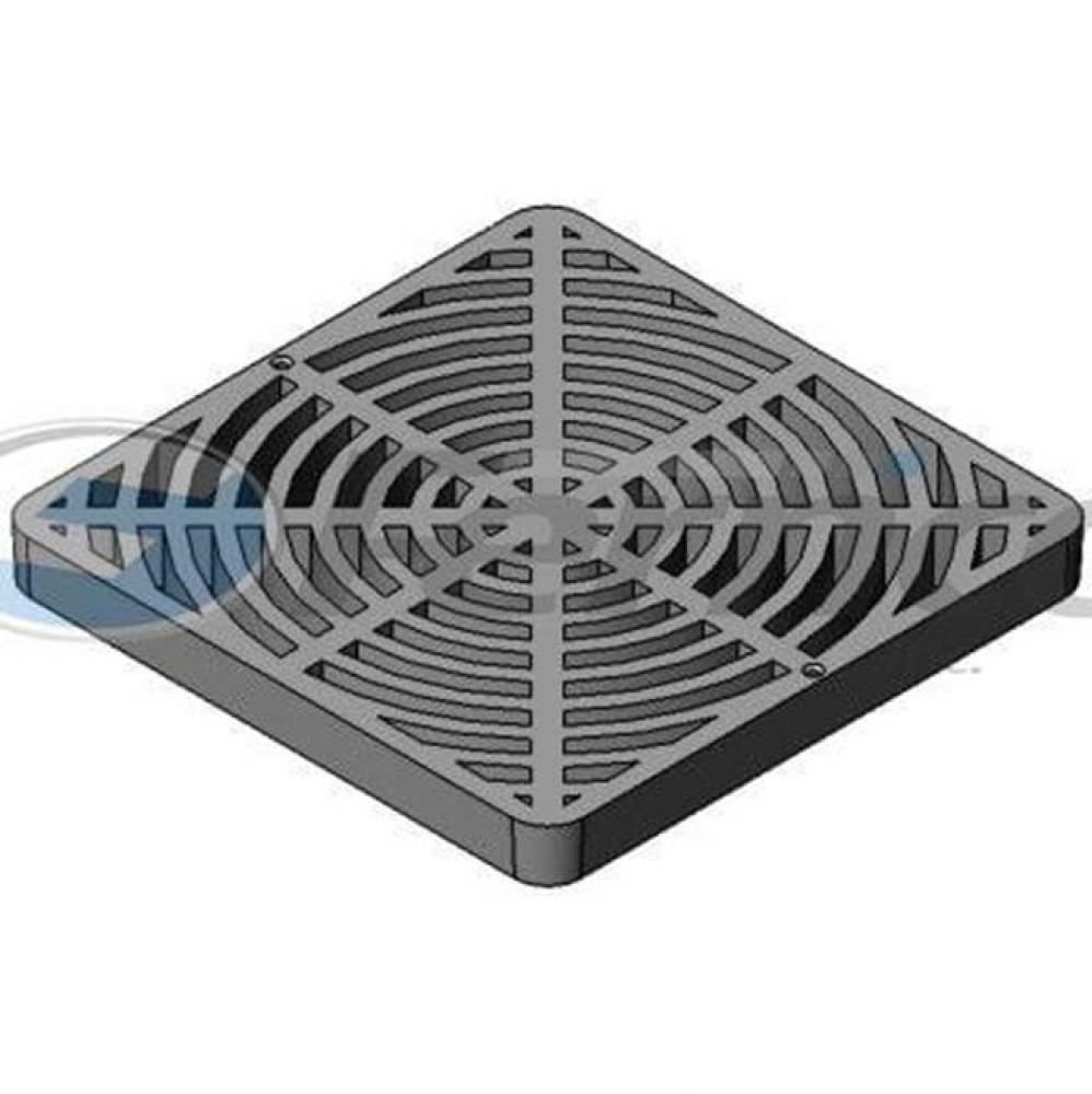12'' Square Grate Black