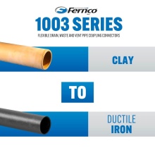 Fernco 1003-86RC - Coupling 8'' Clay- 8'' Ac/Di Rc