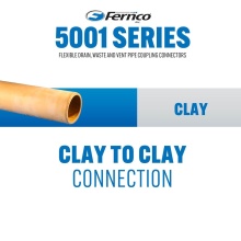 Fernco 5001-1010RC - Nbc Coupling 10'' Clay/Clay Rc