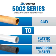 Fernco 5002-64RC - Nbc Coupling 6''Clay-4''Ci/Pl
