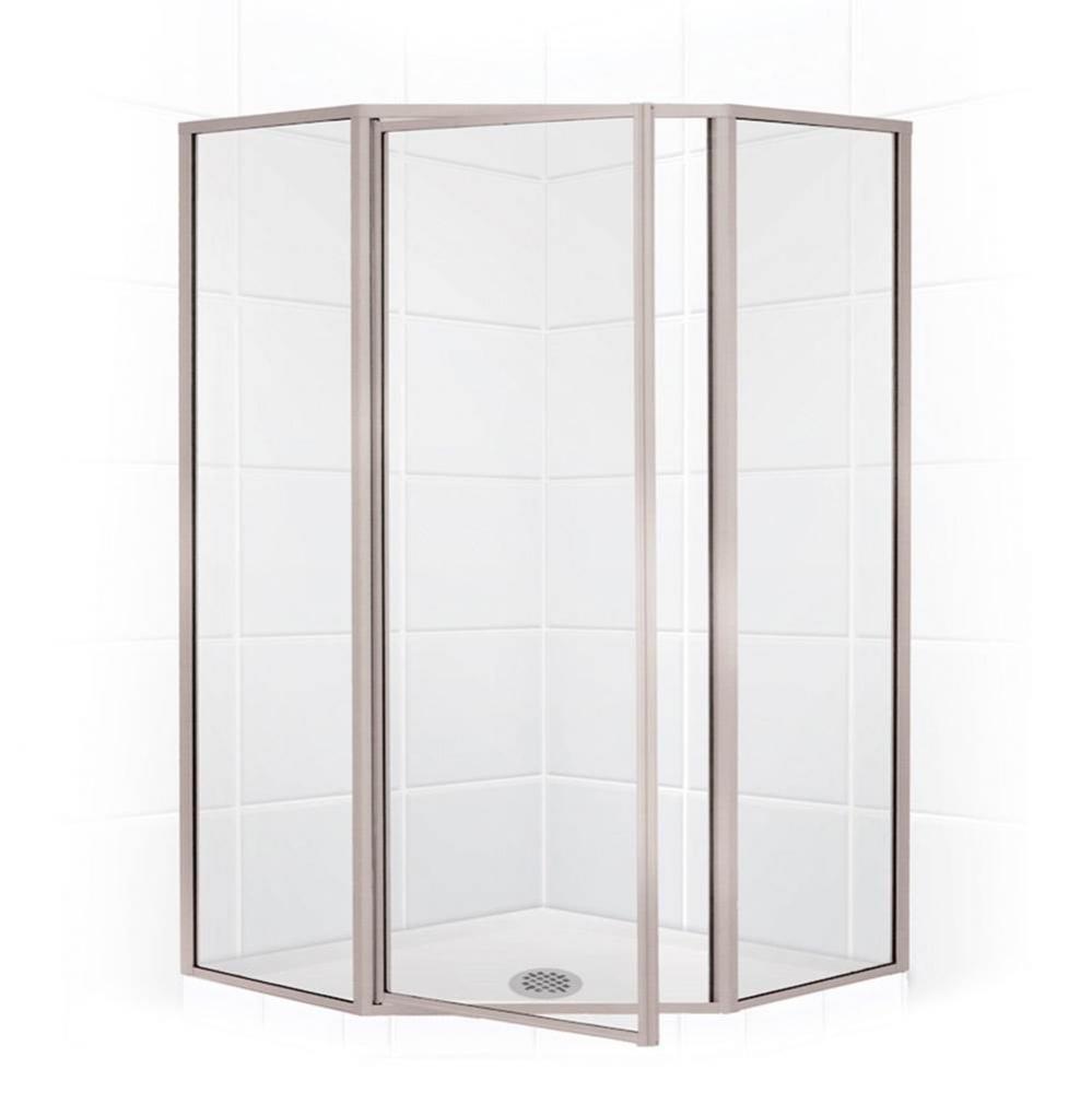 Neo Angle Shower Enclosure with Clear Glass, 36'', Brushed Nickel