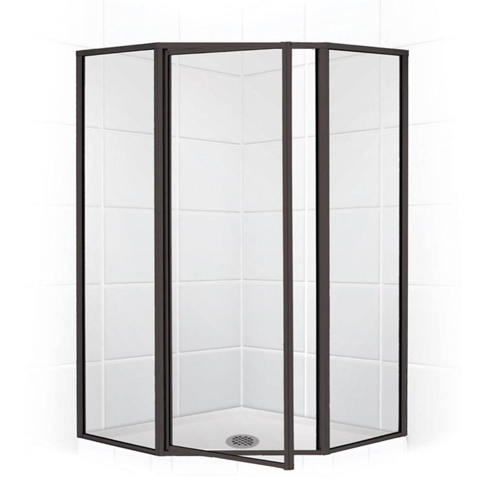 Neo Angle Shower Enclosure with Clear Glass, 36'', Oil Rub Bronze