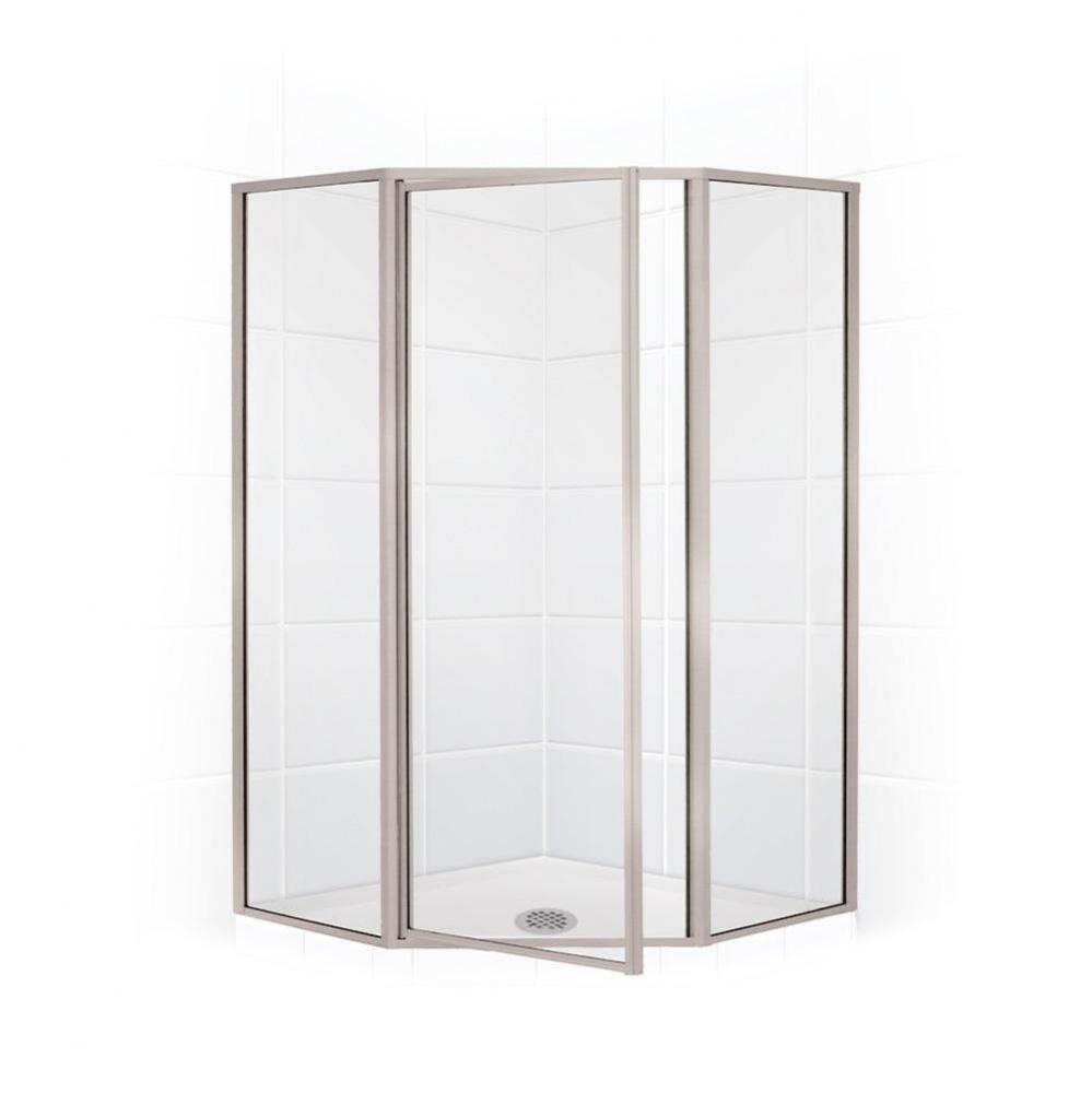Neo Angle Shower Enclosure with Clear Glass, 38'', Brushed Nickel