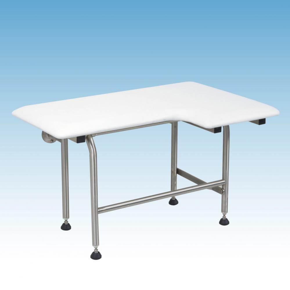 Padded Fold Down Seat with Legs, 26'', Left Hand
