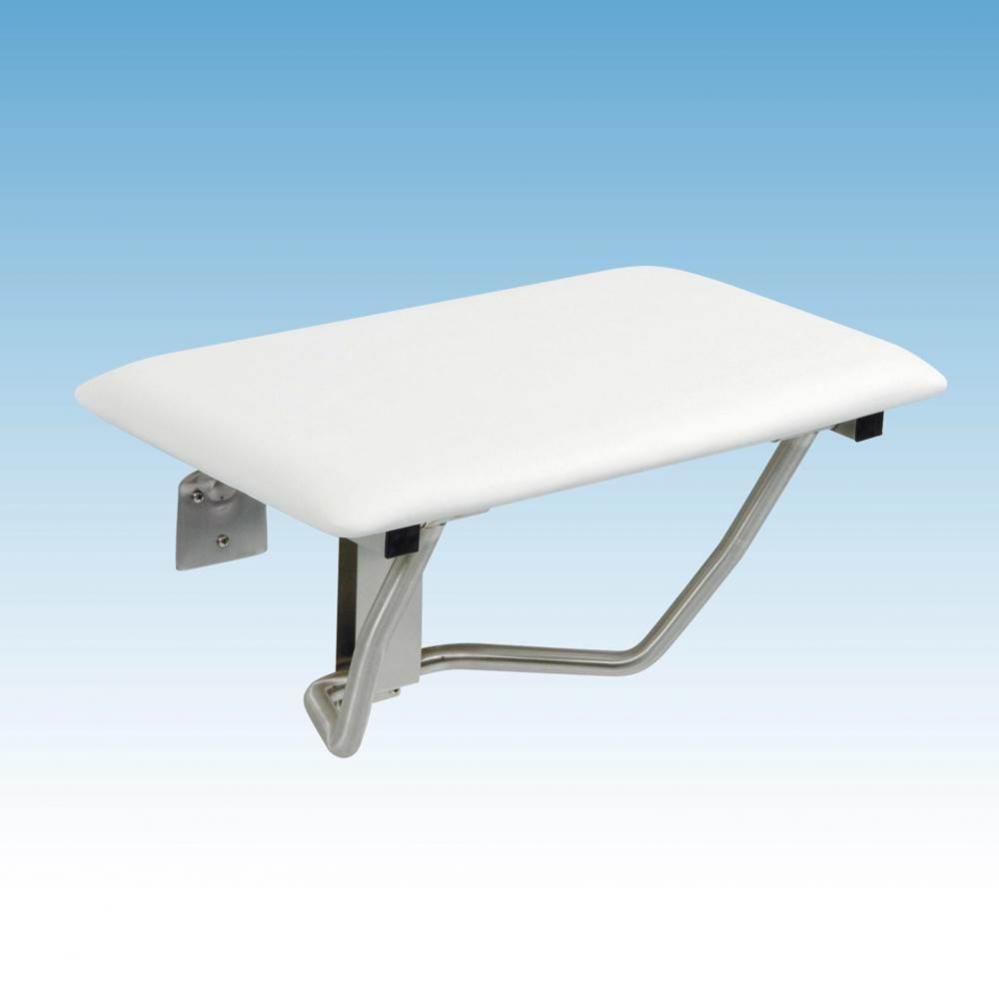 Padded Fold Down Seat, 32'', Rectangular, Wall Mounting