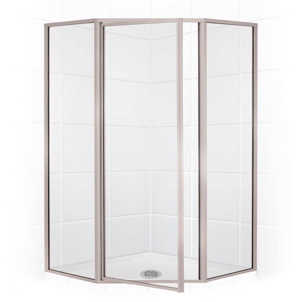 Neo Angle Shower Enclosure with Clear Glass, 42'', Brushed Nickel