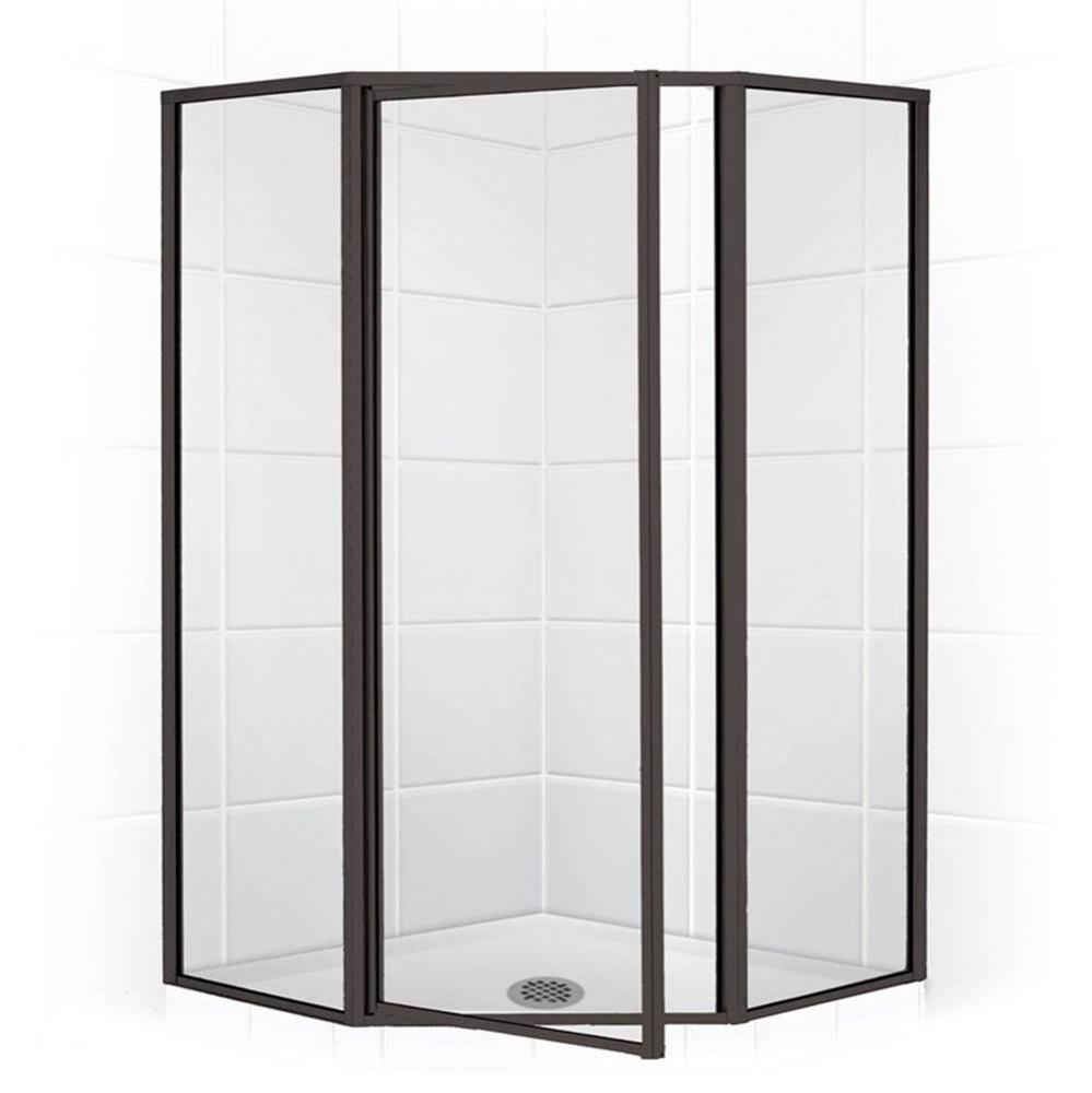 Neo Angle Shower Enclosure with Clear Glass, 42'', Oil Rub Bronze