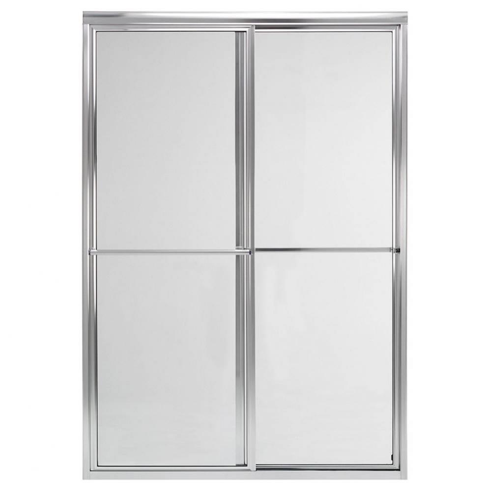 Bypass Shower Door with Clear Glass, 60'', Chrome