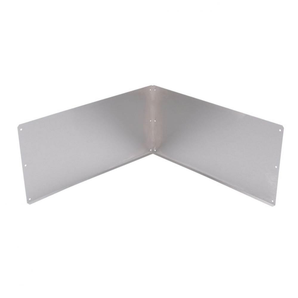 Duraguard Wall Plate, 24''x12'', Stainless Steel, (2) Panel, For 62M or 63M Ba