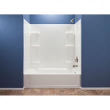 Mustee And Sons 56WHT - Durawall Bathtub Wall, White, Fits up to 42''x72'' Alcove