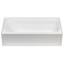 Mustee And Sons T6030RBT - Topaz Bathtub, Fiberglass, Biscuit, Right Hand