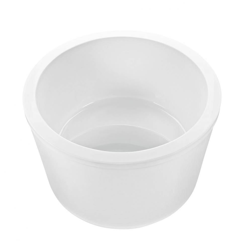 JASMINE 2 ACRYLIC CXL FREESTANDING ROUND SOAKER - WHITE (52X52)