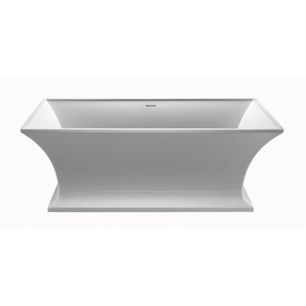 Intarcia Sculpturestone Freestanding W/Pedestal Air Bath - Matte White (67X40)