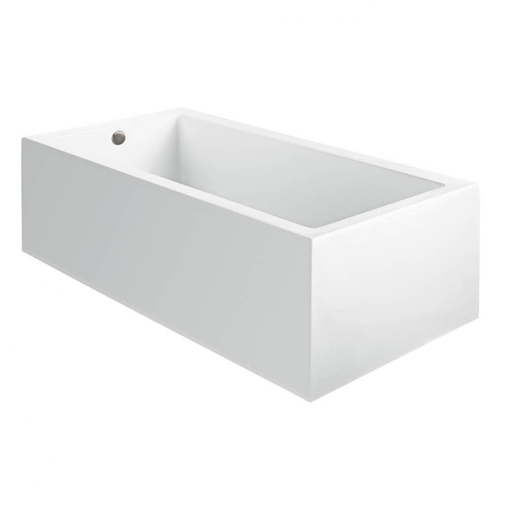 Andrea 19A Acrylic Cxl Sculpted 1 Side Air Bath Elite/Microbubbles - White (54X32)