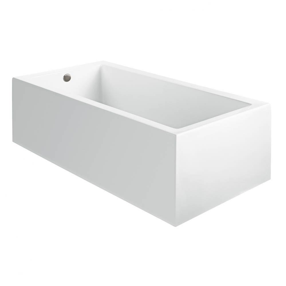 66X36 White Sculpted Standard Air Bath 1 Side Andrea 23