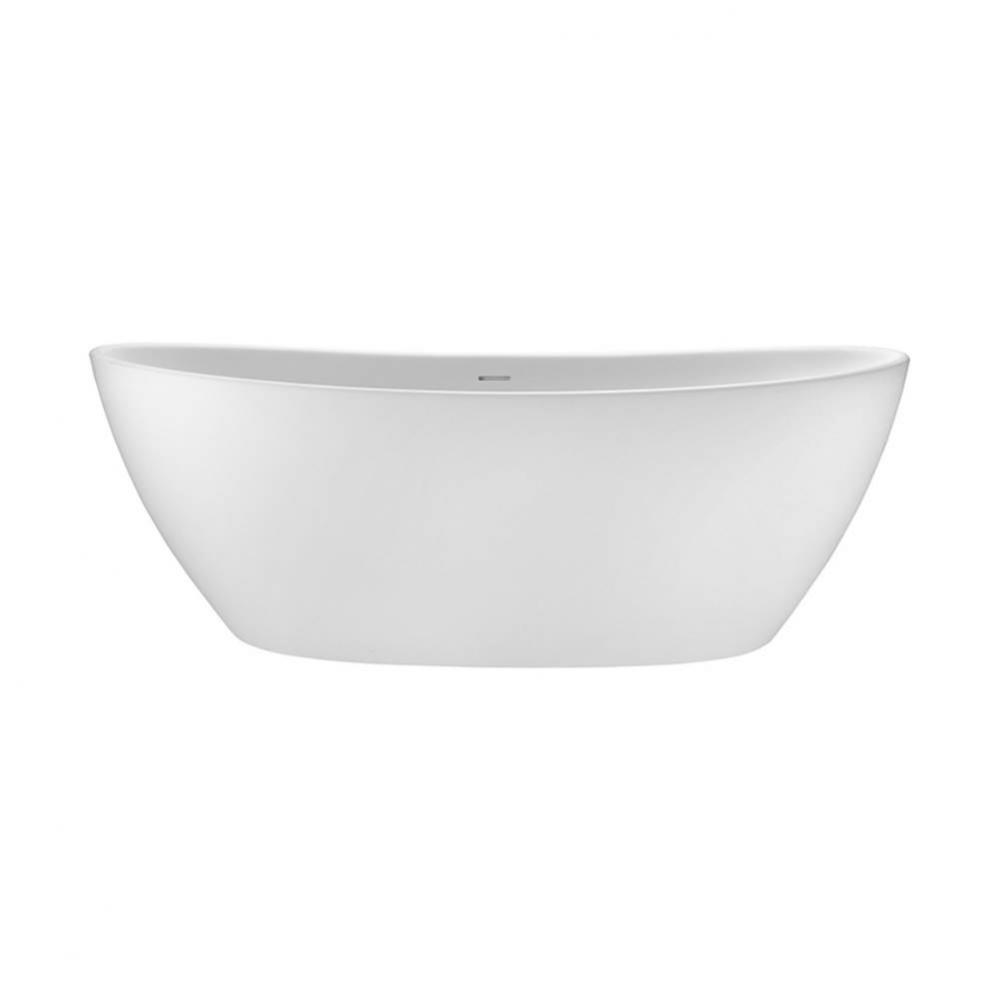 Elise Sculpturestone Freestanding Integral Pedestal Air Bath - Matte White (73X37)