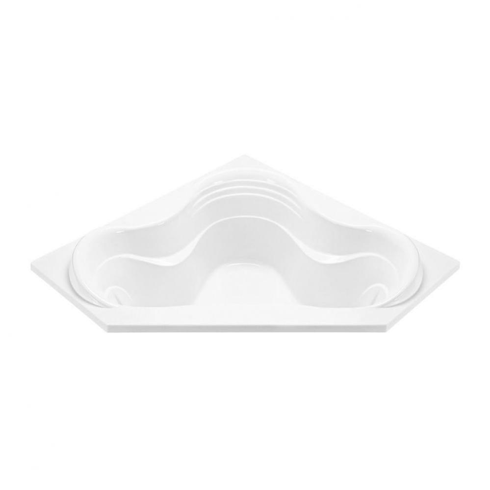 Cayman 4 Acrylic Cxl Drop In Corner Microbubbles - Biscuit (59.875X59.875)