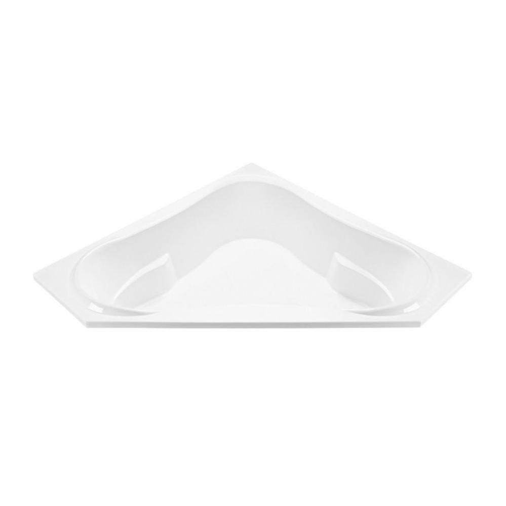 Cayman 5 Acrylic Cxl Drop In Corner Microbubbles - White (71.125X71.125)