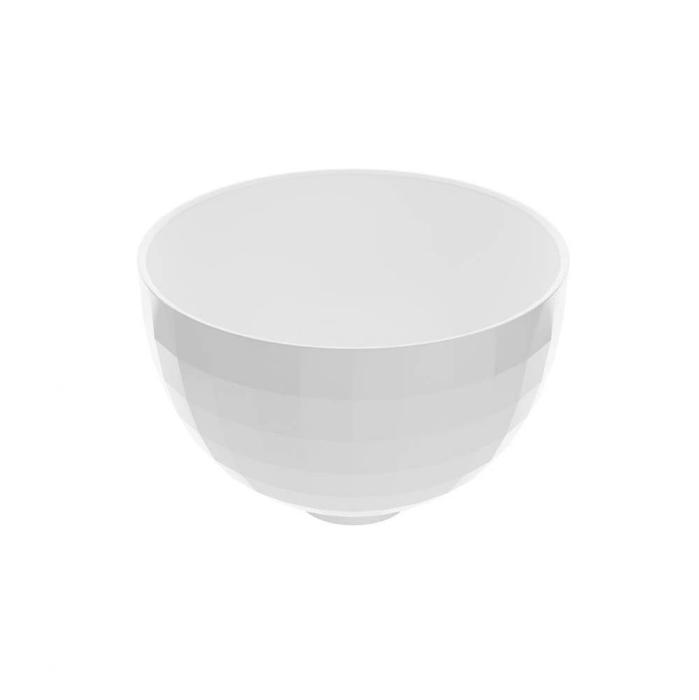 Tayla Mineral Composite Vessel Sink - Gloss White (16.5X16.5)