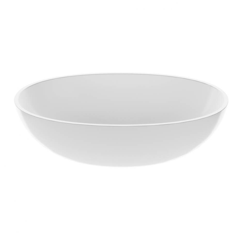 Monica Mineral Composite Vessel Sink - Gloss White (23.5X13.75)