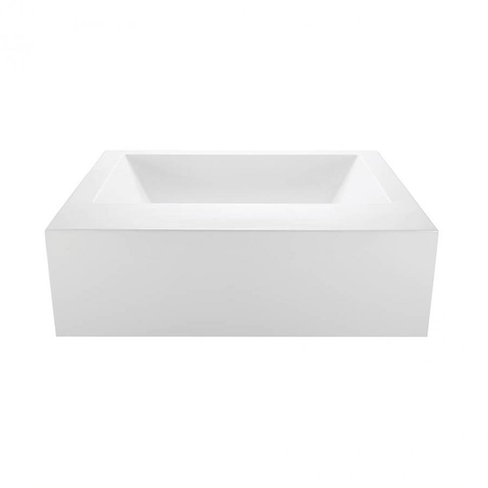Metro 1 Acrylic Cxl Sculpted 1 Side Soaker - White (71.75X41.875)