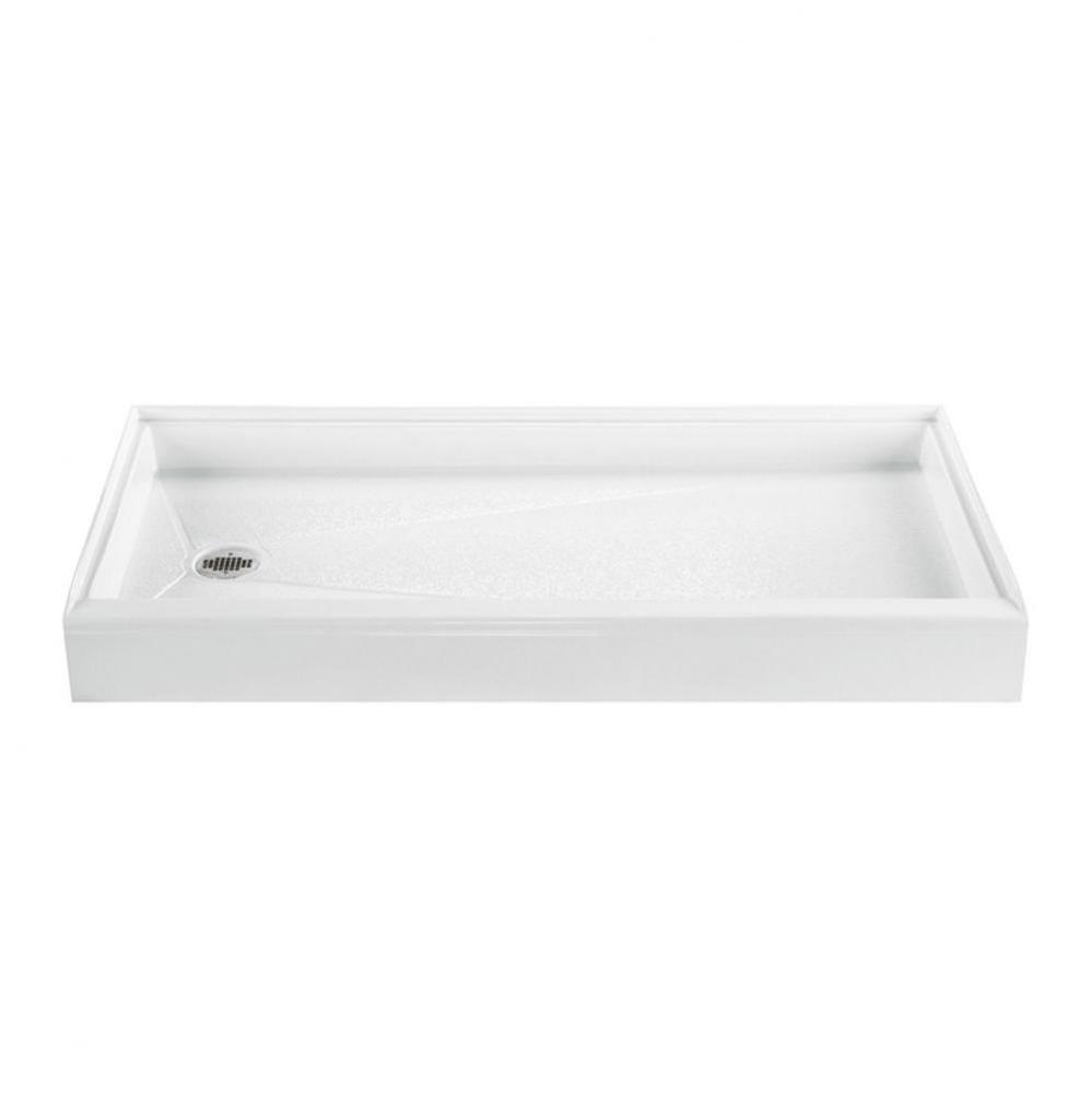 60X32 Basics Shower Base Biscuit Left Hand Drain