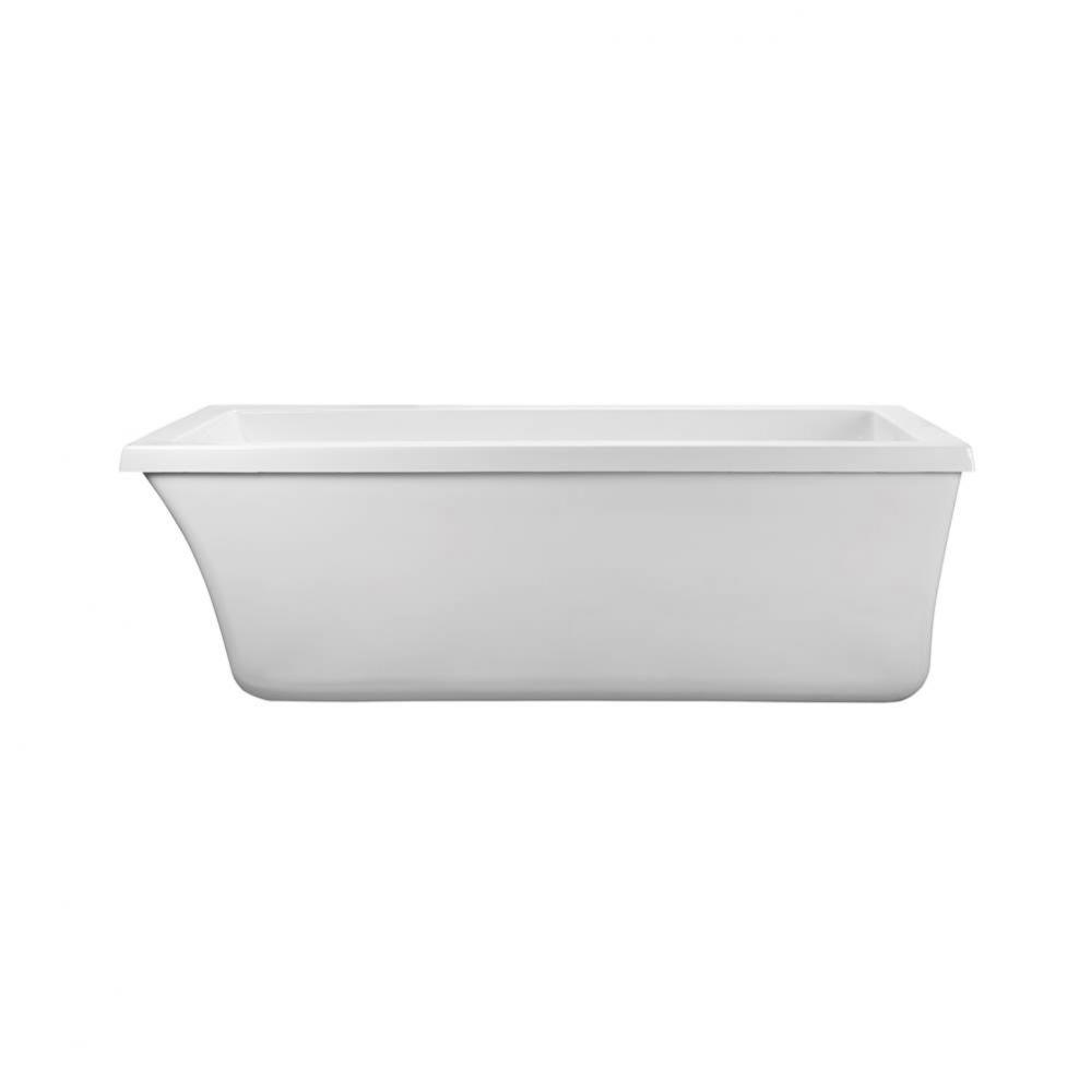 66X32 BISCUIT FREESTANDING SOAKING TUB WITH VIRTUAL SPOUT