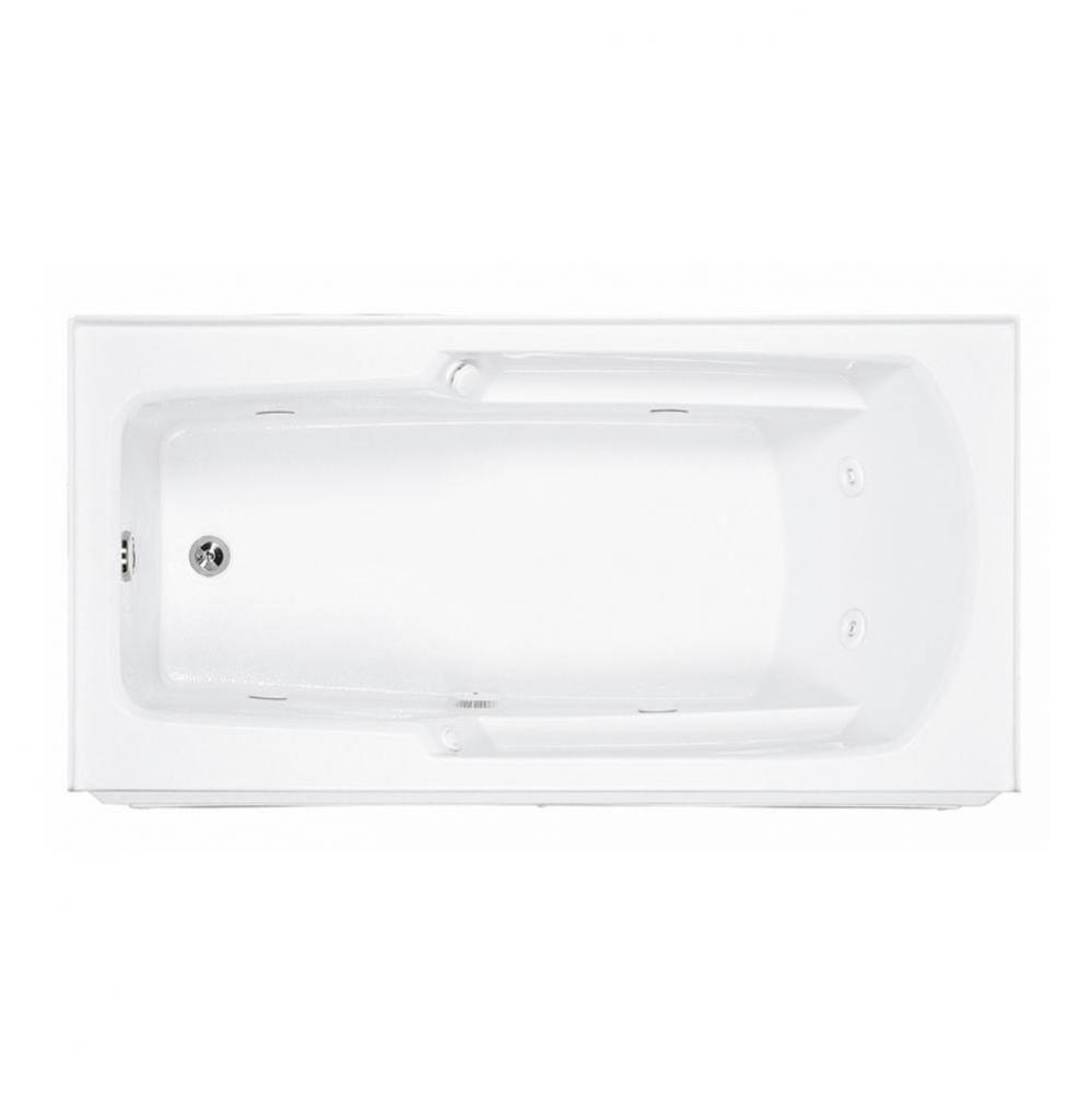 60X30 White Right Hand Drain Integral Skirted Air Bath W/ Integral Tile Flange-Basics