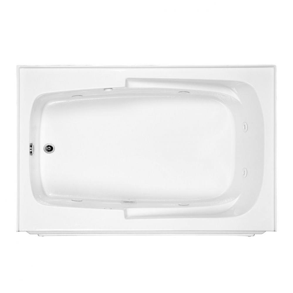 60X36 BISCUIT LEFT HAND DRAIN INTEGRAL SKIRTED WHIRLPOOL W/ INTEGRAL TILE FLANGE-BAS