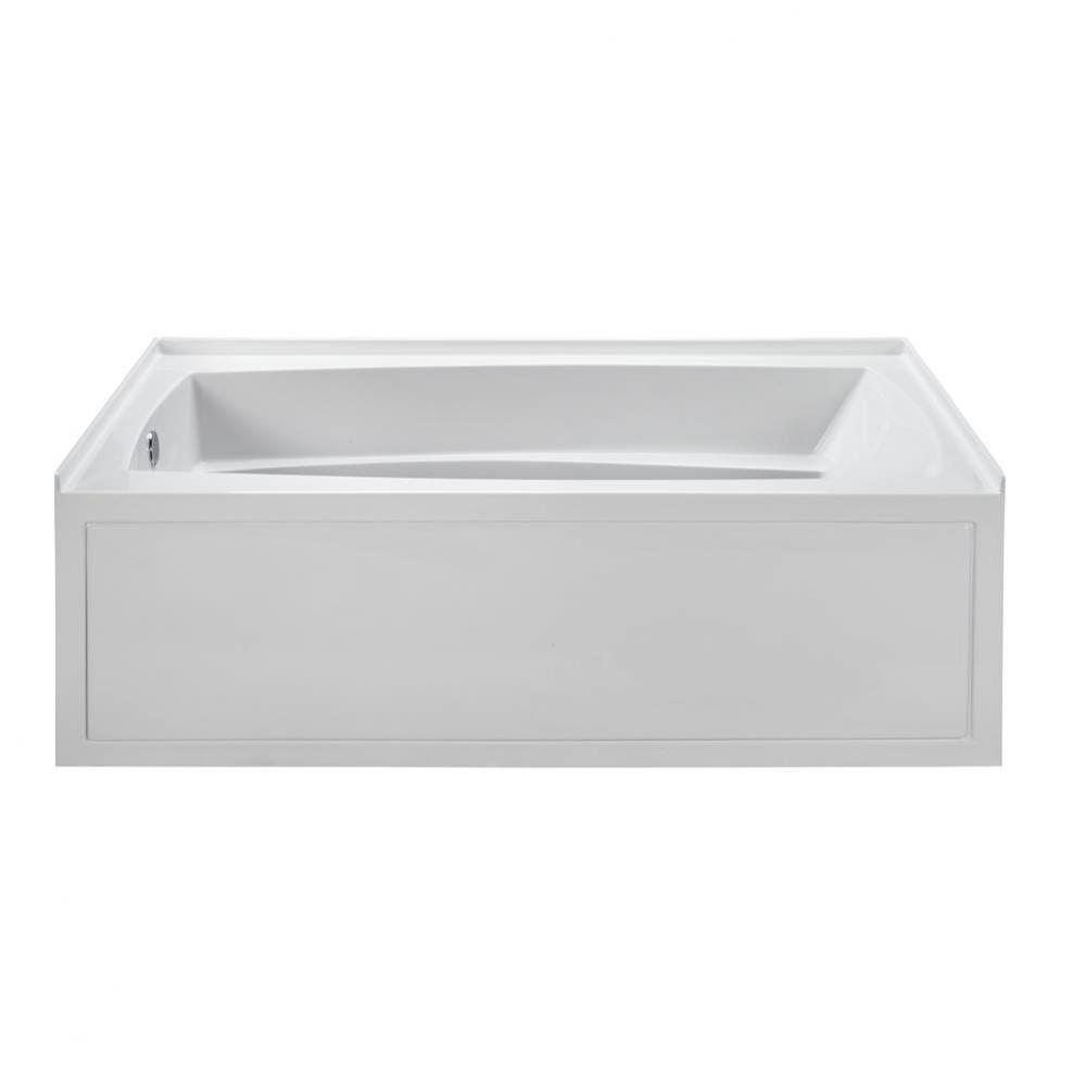 72X36 White Right Hand Drain Integral Skirted Whirlpool W/ Integral Tile Flange-Basics