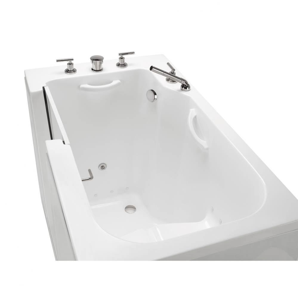 50X30 White Walk-In Comination,Whirlpool/Air Bath W/ Valves