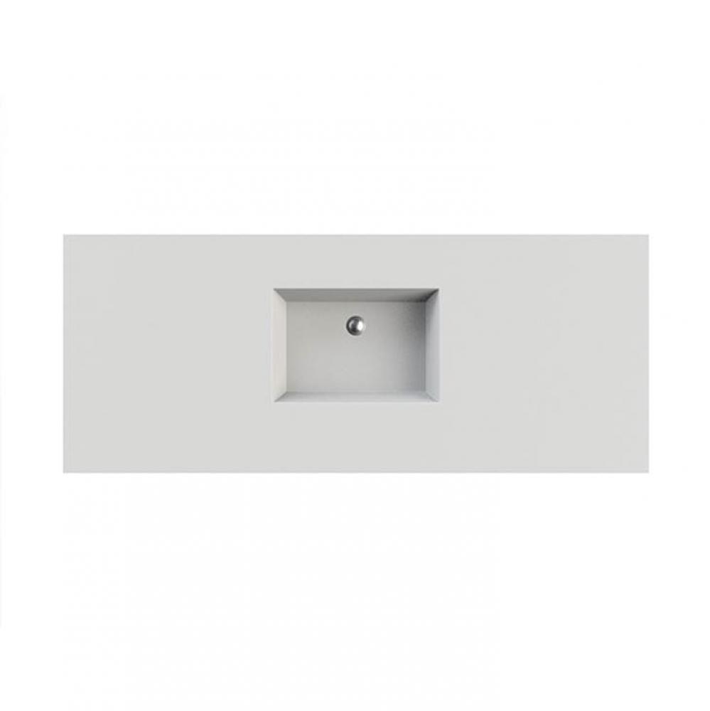 Petra 2 Sculpturestone Counter Sink Single Bowl Up To 56''- Gloss White