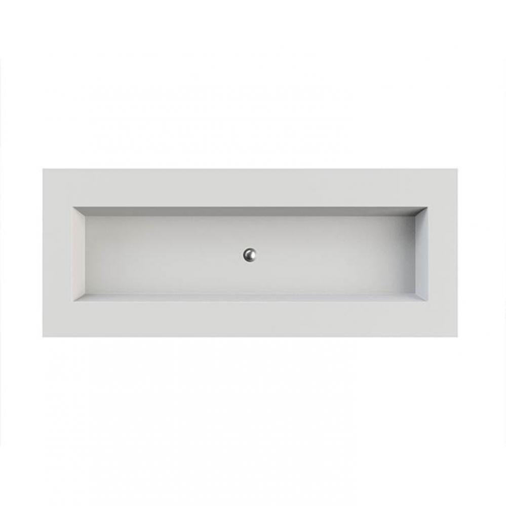 Petra 5 Sculpturestone Counter Sink Single Bowl Up To 80''- Gloss White