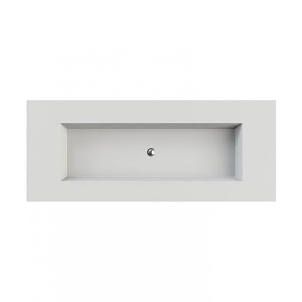Petra 7 Sculpturestone Counter Sink Single Bowl Up To 80''- Gloss White
