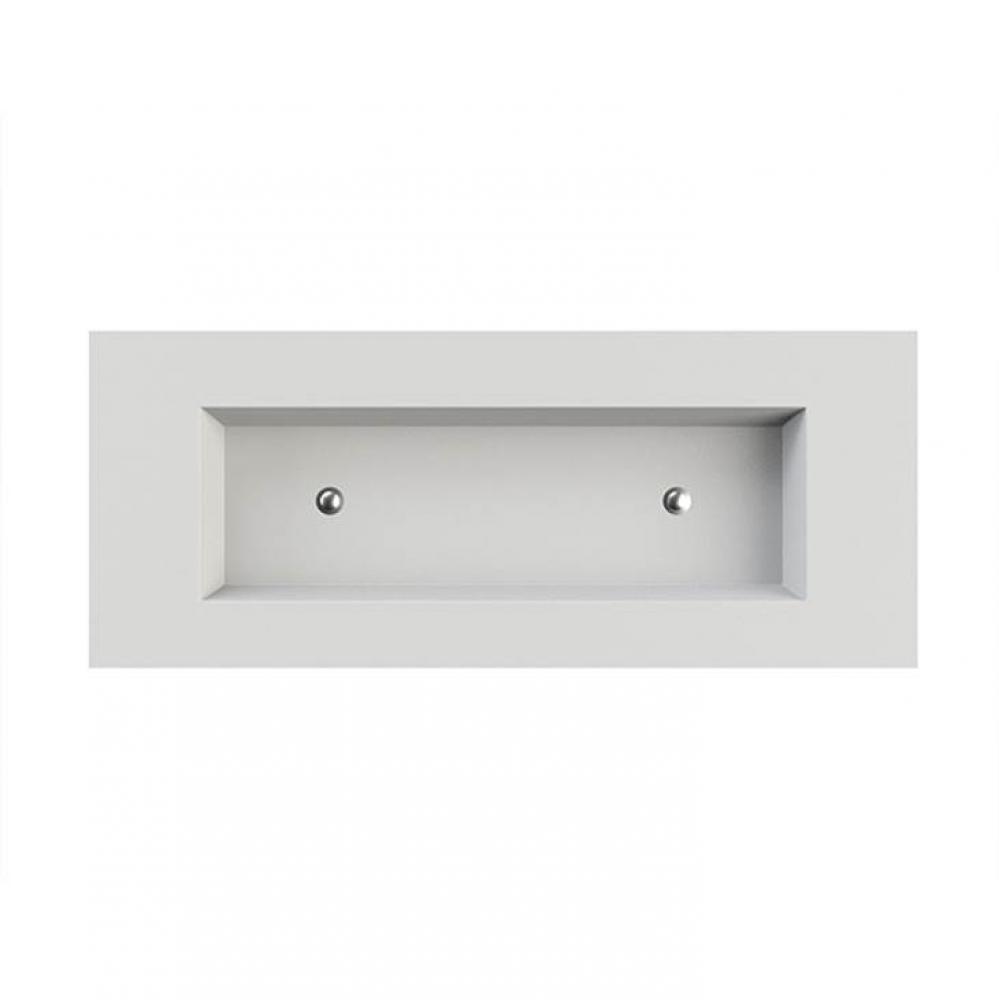 Petra 8 Sculpturestone Counter Sink Single Bowl Up To 80''- Gloss White
