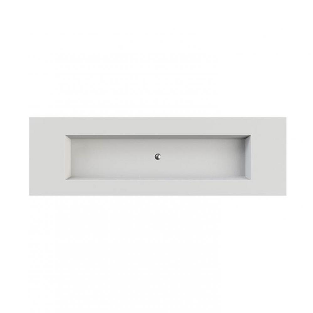 Petra 10 Sculpturestone Counter Sink Single Bowl Up To 68''- Gloss White