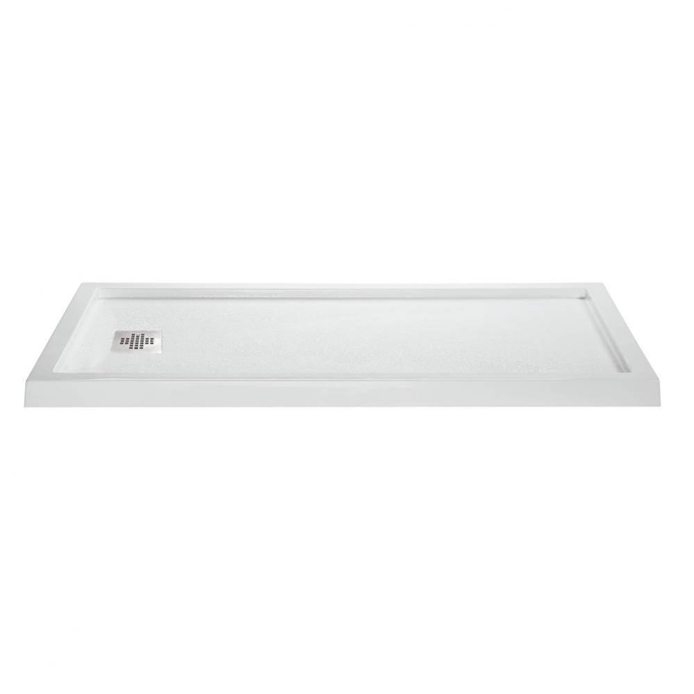 6030 Acrylic Cxl Lh Drain Multi Threshold - Biscuit