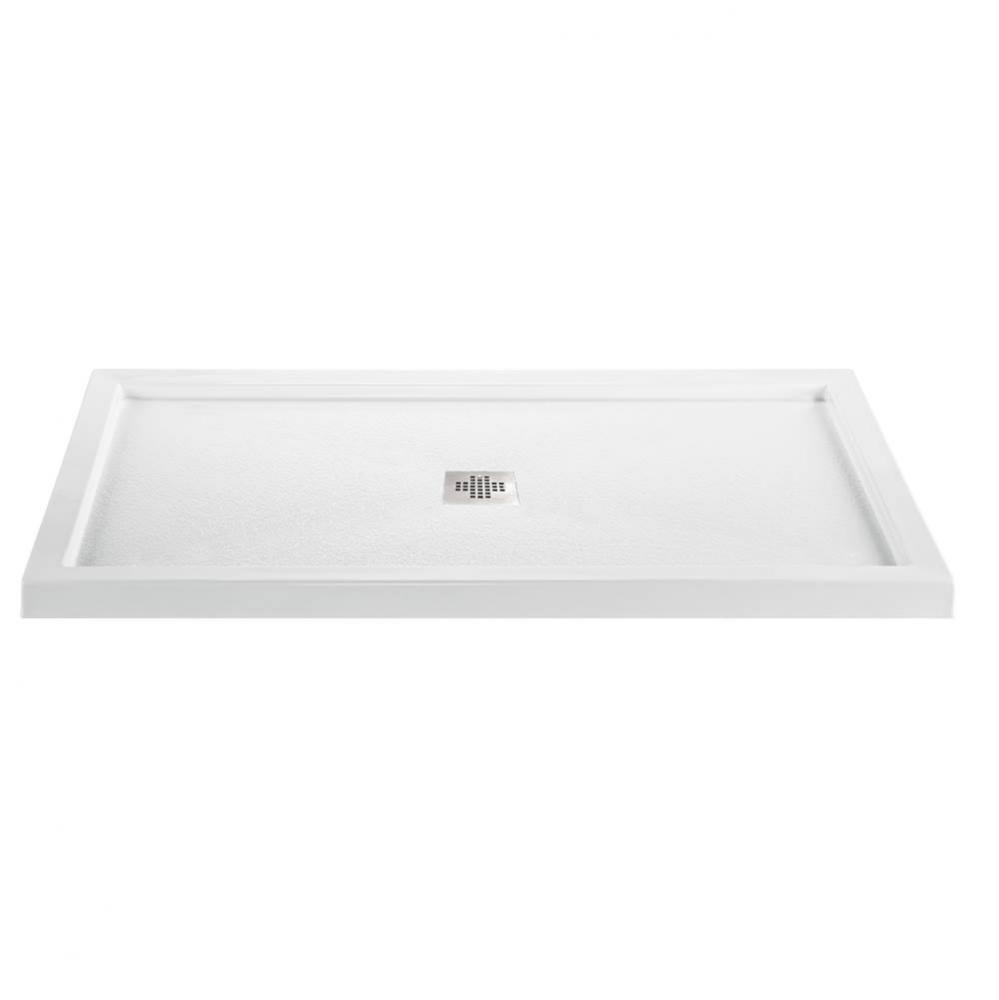 6636 ACRYLIC CXL CENTER DRAIN MULTI THRESHOLD - WHITE