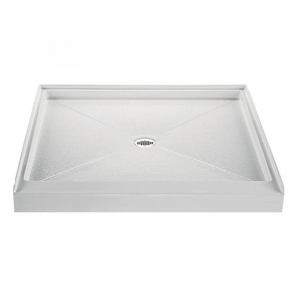 36X36 Bone Center Drain Shower Base W/ 3-Sided Integral Tile Flange