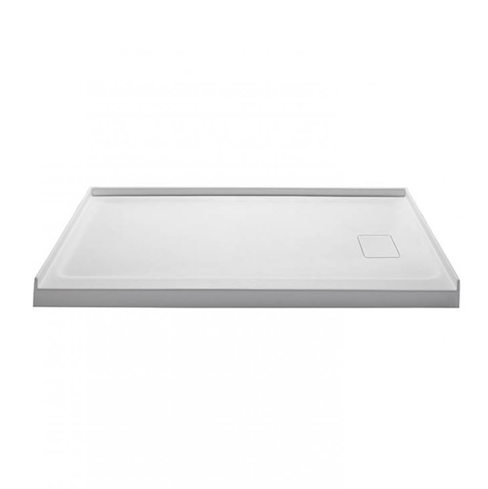 6030 Dolomatte Rh Drain 3-Sided Integral Tile Flange - White
