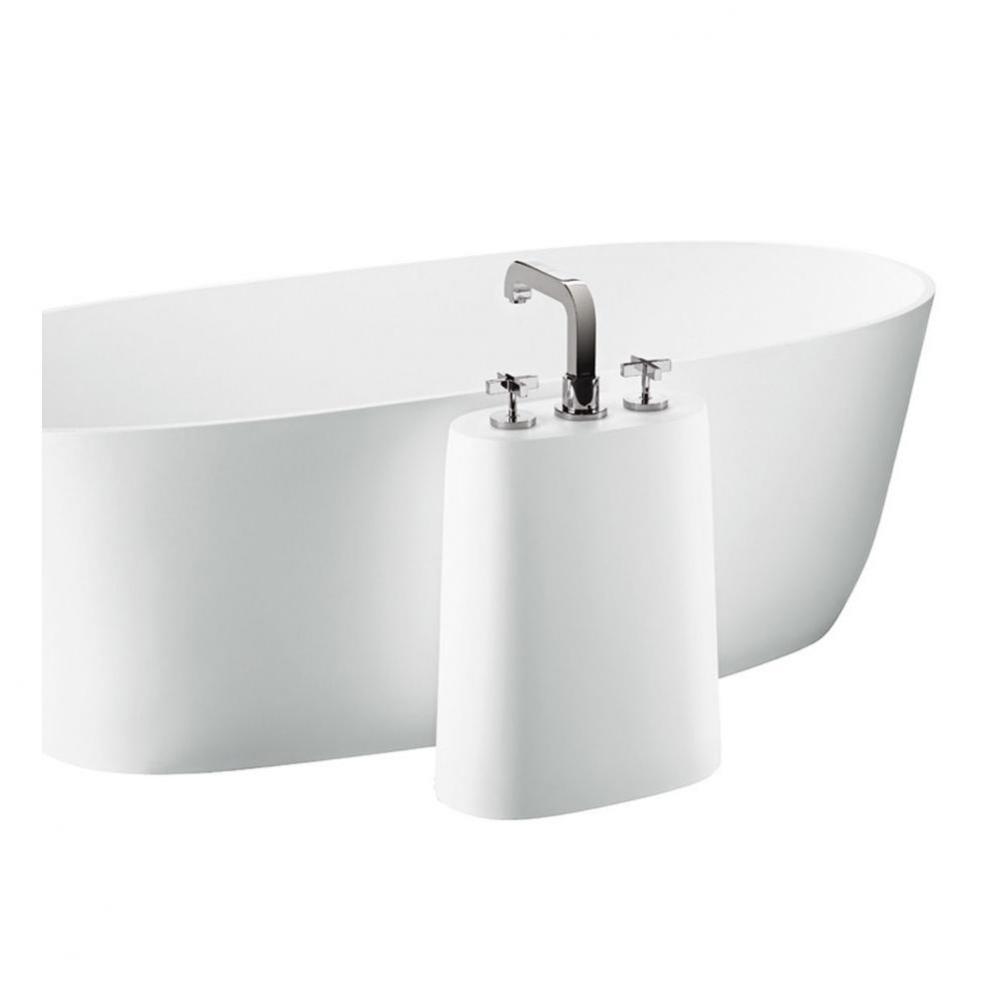 Faucet Stand - For Sculpturestone Tubs - Small Version - Matte White