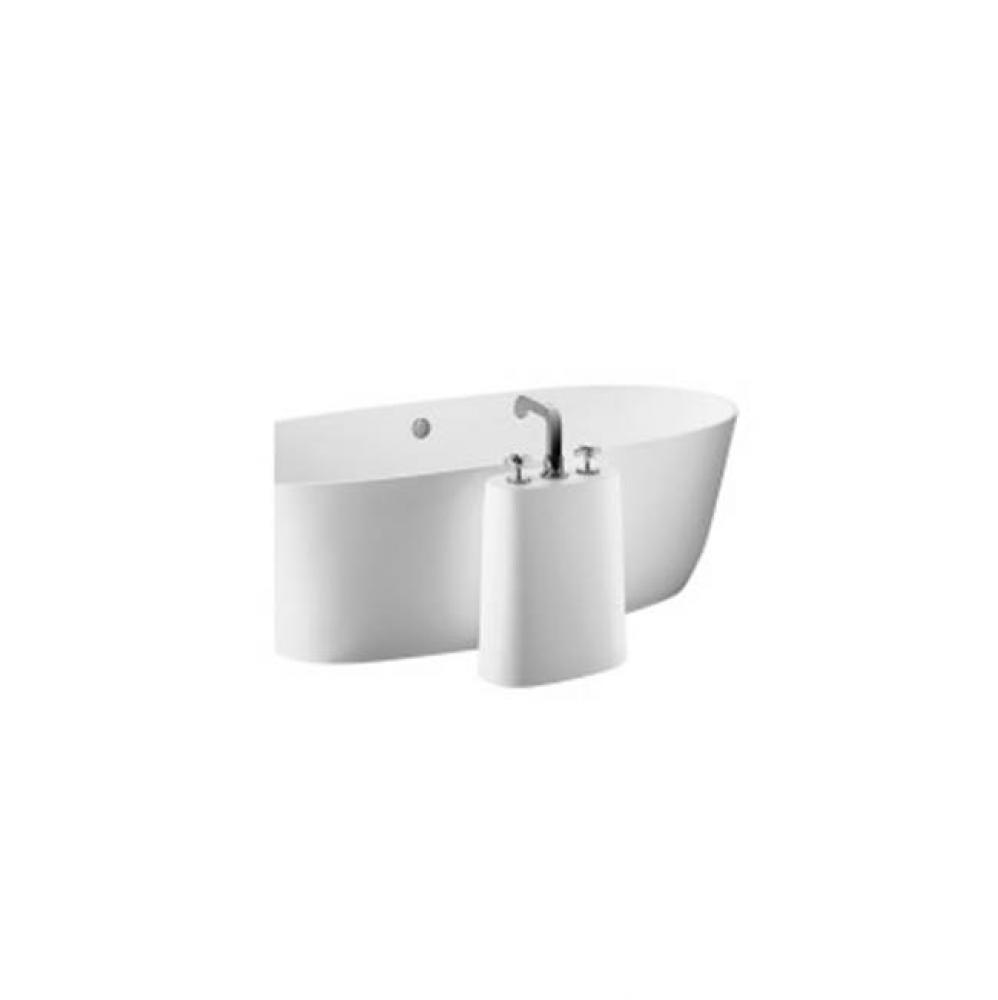 FAUCET STAND - FOR SCULPTURESTONE TUBS - SMALL VERSION - GLOSS BISCUIT