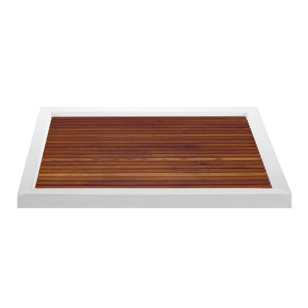 TEAK SHOWER TRAY FOR MTSB-5442MT CENTER DRAIN