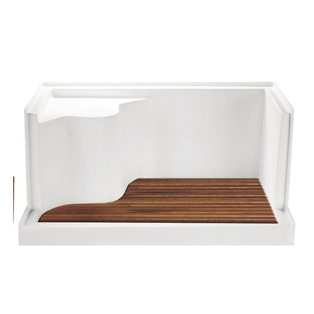 TEAK SHOWER TRAY FOR MTSB-6032 SEATED END DRAIN