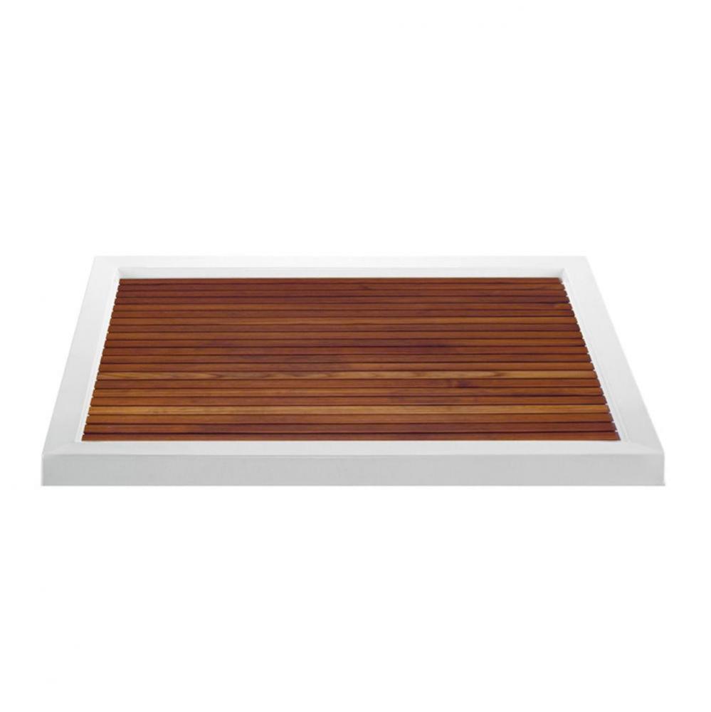 TEAK SHOWER TRAY FOR MTSB-6642 CENTER DRAIN